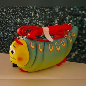 Loungefly Disney Pixar A Bug's Life Heimlich Figural Crossbody Bag NWT